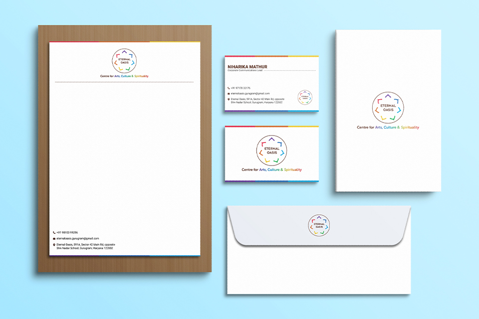 Eternal Oasis Logo and Stationary Design