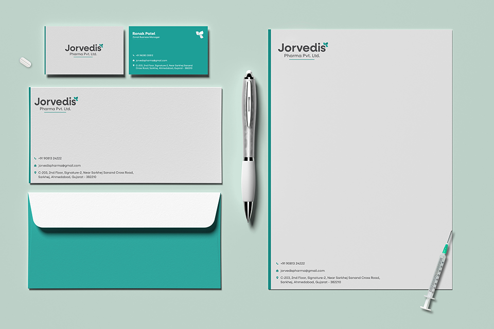 Jorvedis Logo and Stationary Design