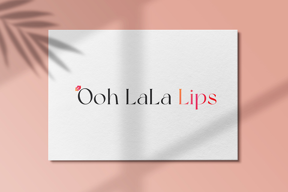 Oah LaLa Lips Logo Design